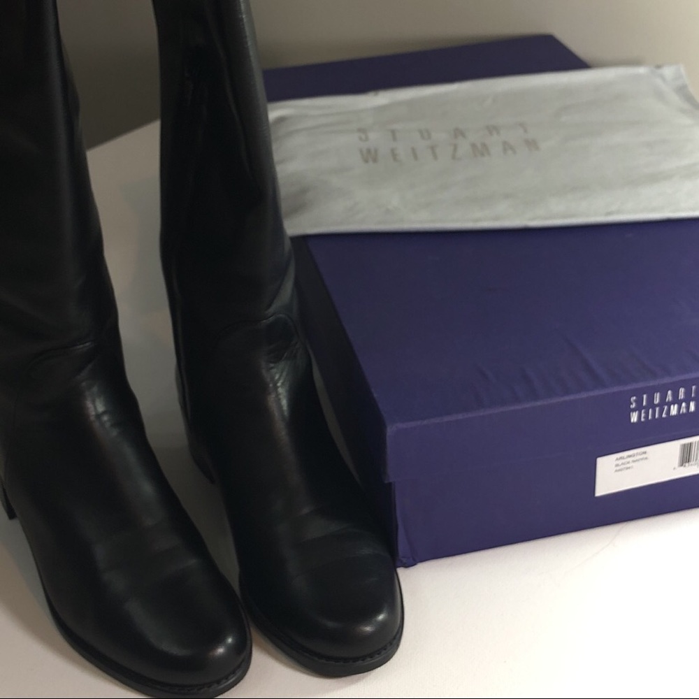 Stuart Weitzman Arlington boot 6.5 Black Nappa. - Picture 3 of 8